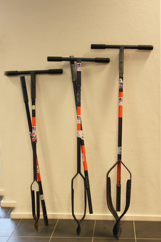 E Grondboor 146 cm, Grondboor met koolstofstalen handvat