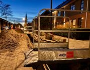 Loopbruggen tijdens werkzaamheden aan het trottoir.