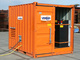 Containerunit-opstartset met watertank, dieseltank en aggregaat