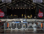 Dranghek 2,50 x 1,10 meter in gebruik in feesttent.
